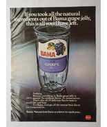 1976 Bama Grape Jelly 8&quot; X 11&quot; Magazine Ad - £7.09 GBP