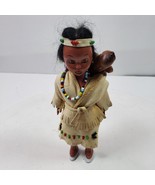 Vintage 1950s Native Tribal Doll Jointed Eyes Open 7 Inch - €24,89 EUR