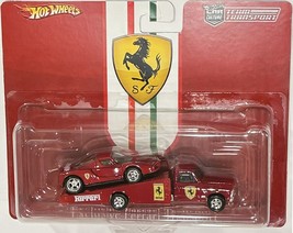 Custom Hot Wheels Team Transport FERRARI ENZO on a Ramp Truck w/ Real Riders * - £138.89 GBP