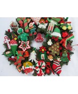 Vintage Mod 1970s Christmas Ornament Wreath Evergreen 22&quot; 30774 - £177.64 GBP