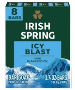 Irish Spring Bar Soap, Icy Blast, Pack of 8 Soap Bars, 3.7 Oz. Each Bar - £13.54 GBP