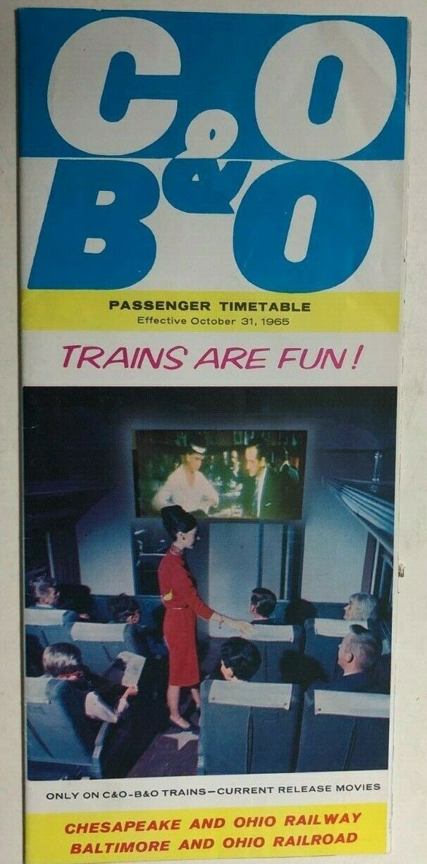C&amp;O B&amp;O Chesapeake &amp; Baltimore &amp; Ohio Railway Passenger Timetable Octobe... - $9.89