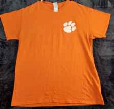 NCAA Clemson Tigers Gildan T Shirt Mens Size Medium Orange 100% Cotton Football - £10.38 GBP