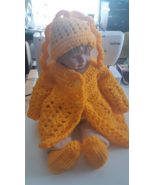 Three Piece Baby Crochet  Set - 0 - 12 months  - £23.98 GBP