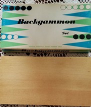 Vintage Backgammon Set ~ Folding Board w/Storage Area ~ Red &amp; White Board - £23.47 GBP