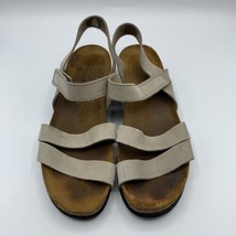 Naot Kayla Slingback Wedge Stone Nubuck Strappy Comfort Sandals Size EU 41 US 10 - £23.55 GBP