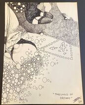 Bill Jameson Surrealism Drawing "Threshold Of Dreams" 1969 - $30.00