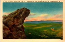 Vintage POSTCARD-BLOWING Rock Overlooking The Johns River Valley, N.C. BK52 - £3.16 GBP