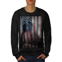 Wellcoda American Eagle Glory Mens Sweatshirt, US Flag Casual Pullover Jumper - £23.60 GBP+