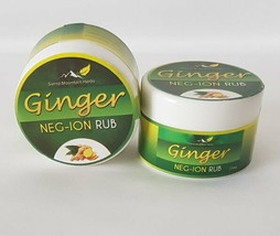2 Sierra Mountain Herbs Ginger Neg Ion Rub Negative Ion for Aches Pain 25mg each - £13.29 GBP