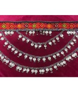 KUCHI RAINBOW BURGUNDY RED TRIBAL ATS GYPSY DRAPING GYPSY BOHO ATS  BELT - $188.72 CAD