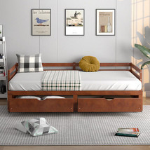 Extendable Twin to King Daybed with Trundle and 2 Storage Drawers - Colo... - £329.04 GBP