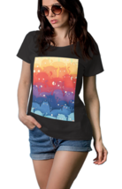 Rainbow Cat   Black T-Shirt Tees For Women - $19.99