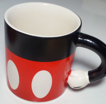 Disney Mickey Mouse Large Oversized Coffee Mug Laughing HA HA HA Black &amp; Red - £6.32 GBP