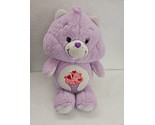 2019 Share Bear Care Bear Plush Stuffed Animal Purple Milkshake 13&quot; Whit... - $16.79