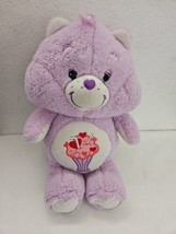 2019 Share Bear Care Bear Plush Stuffed Animal Purple Milkshake 13&quot; Whit... - $16.79