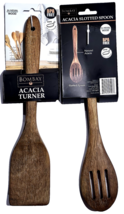 Bombay BPA Free Acacia Turner &amp; Slotted Spoon Safe For All Cookware Wood - $21.99