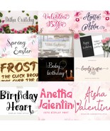 Birthday Fonts Bundle 200+ Parties Party Decorative Fonts Digital Download - $111.91 MXN
