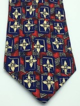 Robert Talbott Hand Sewn Silk Tie 57&quot;x4&quot; Floral Pattern Vintage Studio Bauman&#39;s - £6.78 GBP