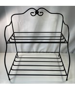Longaberger Foundry Collection Wrought Iron Bakers Cooling Rack Stand 2-... - $49.49