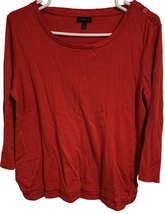 Talbots Petite Burnt Orange Long Sleeve Women&#39;s T-Shirt - Size M - £11.99 GBP
