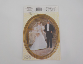 VOGUE CRAFT PATTERN #9985 11 1/2&quot; FASHION DOLL HISTORICAL BRIDE GROOM UN... - £15.97 GBP