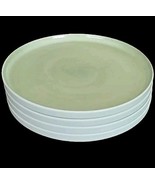 Four (4) Member&#39;s Mark ~ Melamine ~ GREEN SWIRL ~ 10.83&quot; Plates ~ Elevat... - $70.21 CAD