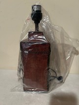 New rustic Wood lamp base wit barb wire accents image 2