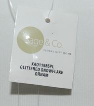 Sage Company XAO11985PL Glittered Snowflake Ornament 12 Pieces Platinum Color image 4