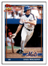 1991 Topps Dave Magadan    New York Mets Baseball Card GMMGC - £0.75 GBP