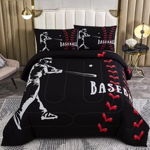 Baseball Bedding Set Twin For Kids Boys, 2 Pcs Ultra Soft Microfiber Bas... - £61.67 GBP