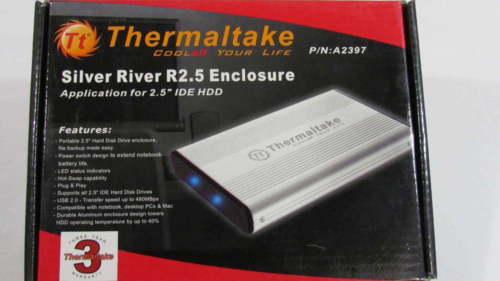 Thermaltake Silver River R2.5 Enclosure A2397 - $18.90