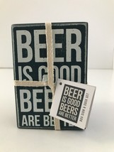 Primitives by Kathy -  Box Sign/ Sock Set - Beer is Good Beers are Bette... - £5.22 GBP