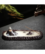 BACKFLOW BURNER INCENSE CONES HOLDER WATERFALL MIXED SCENTS MULTI FUNCTION - £4.42 GBP+