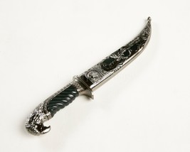13.75&quot; Eagle Spirit Guide Ceremonial Black/Silver s &amp; Scabbard Ornate Athame - £11.99 GBP