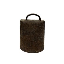 Vintage Metal Goat Calf Cow Bell Primitive Hand Forged and Riveted 4 x 2 7/8 Ant - £42.82 GBP