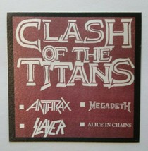 Slayer Anthrax Megadeth Clash Of The Titans Tour Backstage Pass Heavy Me... - £23.22 GBP