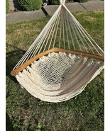 Vintage Wood Rope Swing Chair  Bohemian Cottage Core - $98.01