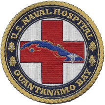 4.5&quot; Navy Naval Hospital Guantanamo Bay Cuba Embroidered Patch - £23.97 GBP