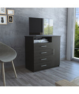 4-Drawer 1-Shelf Dresser Black Wengue - £162.44 GBP
