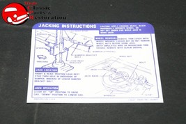 68 Camaro Ss Convertible Spare Tire Jack Instructions Decal Gm# 3929977 - £13.49 GBP
