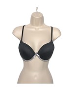 Jessica Simpson Push Up Bra Size 34B Solid Black Bow Padded Underwire - €19,54 EUR