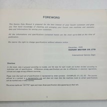 Vintage OEM Suzuki Service Data Shop Service Manual 1974 All Models - £15.12 GBP