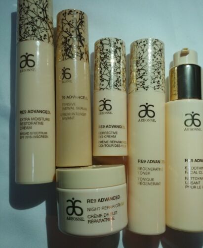 New Arbonne RE9 Advanced Anti-Aging Skincare extra FULL SIZE FAST SHIPPING 6 pec - $457.28