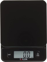 Glass Top Food Scale With Touch Control Buttons, 11 Lb Capacity, Black, Taylor - £31.91 GBP