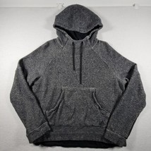 Adidas Sweater Womens Large Dark Gray Hoodie Hooded Pullover Ladies - £11.18 GBP