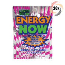 20x Packs Energy Now Ginkgo Biloba Weight Loss Herbal Supplements | 3 Ta... - £12.59 GBP