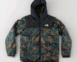 The North Face Reversible Hooded Puffer Jacket Camo Green Youth L 14-16 - $32.99