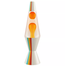 Lava Lite 14.5&quot; Tall Novelty Beach Orange Wax Clear Liquid Lava Lamp Bra... - £19.57 GBP