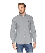 New Polo Ralph Lauren Men&#39;s Clastic Fit Long Sleeve Oxford Shirt Grey Large - £70.73 GBP